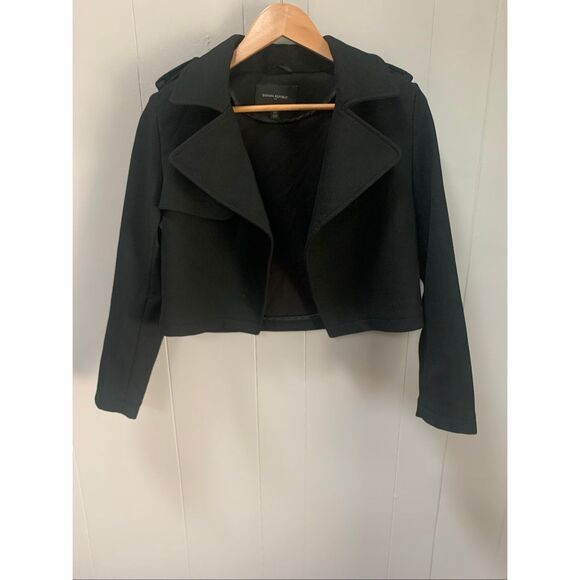 Banana Republic Factory Bonded Gabardine Jacket in Black XS - Picture 3 of 9